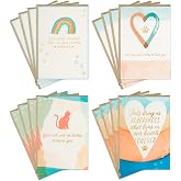 Hallmark Pet Sympathy Cards, Assorted 16-Pack (Hearts and Rainbows)