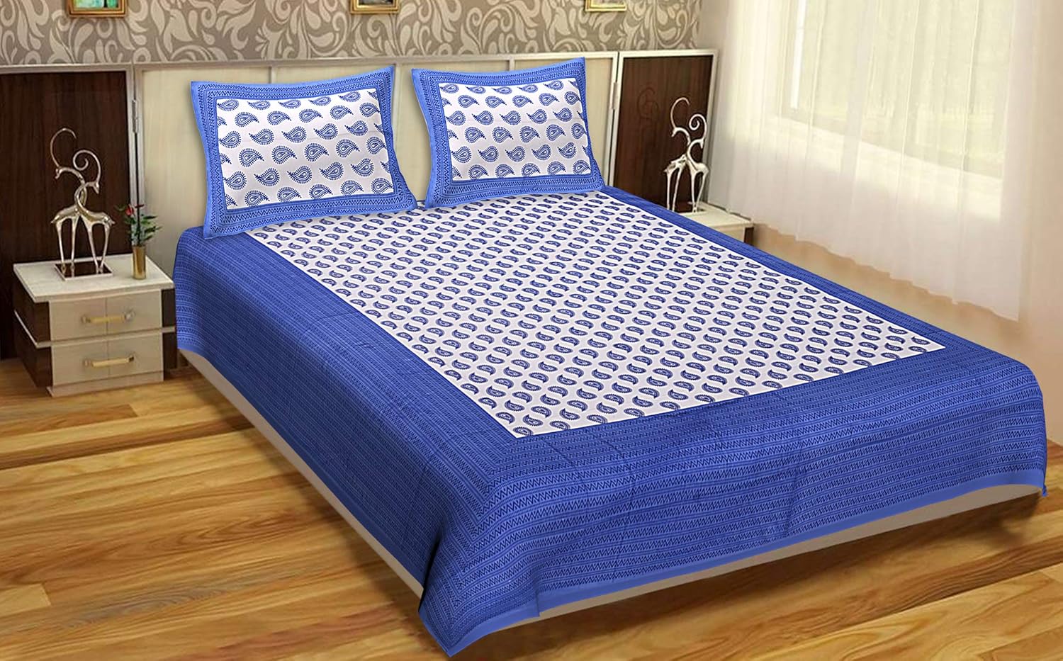 Jaipur Cotex Multicolor Printed Cotton BedSheet (JCDB9010825