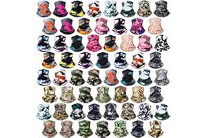LILLBJORNEN 60pcs Neck Gaiter Sun Protection Face Mask for Men Women Breathable Head Wrap Headwear Protection-Dust