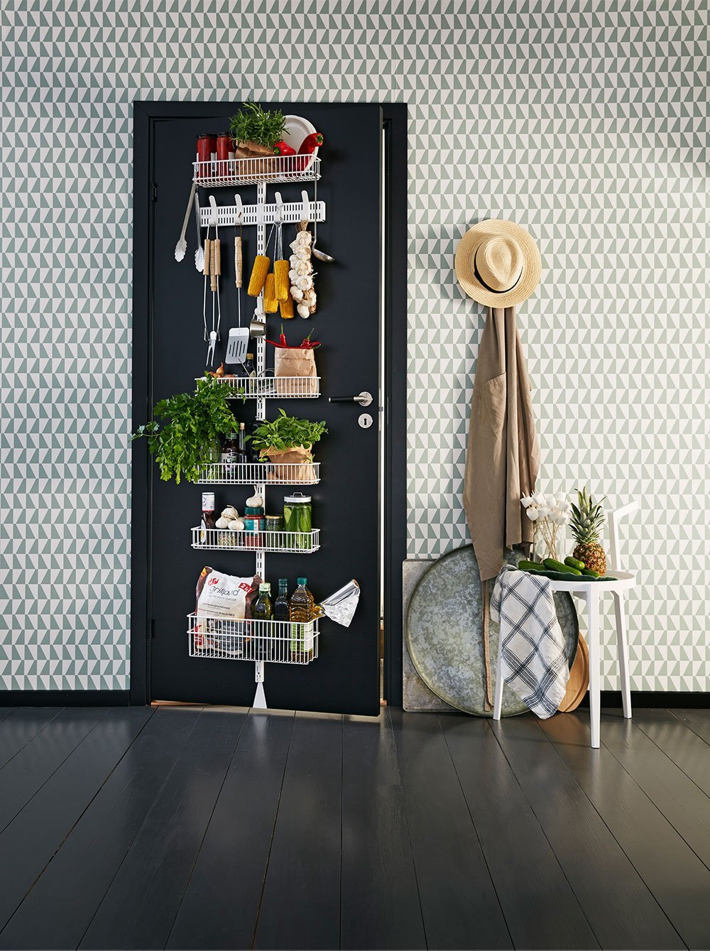 Elfa Door Wall Rack Pantry Storage 2 Platinum Amazon Co Uk