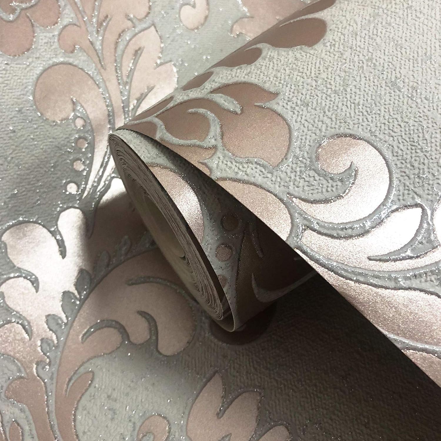 Fine Décor FD42204 Damask Quartz, Rose Gold, 0.4 x 20.9 cm - Image 4