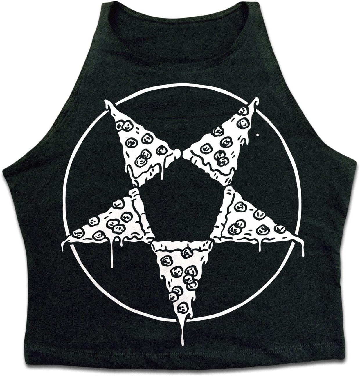 Symbol Series: Women's Crop Top "Pizza Pentagram" T-Shirt