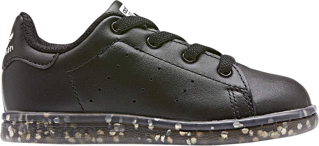 stan smith black leather trainers