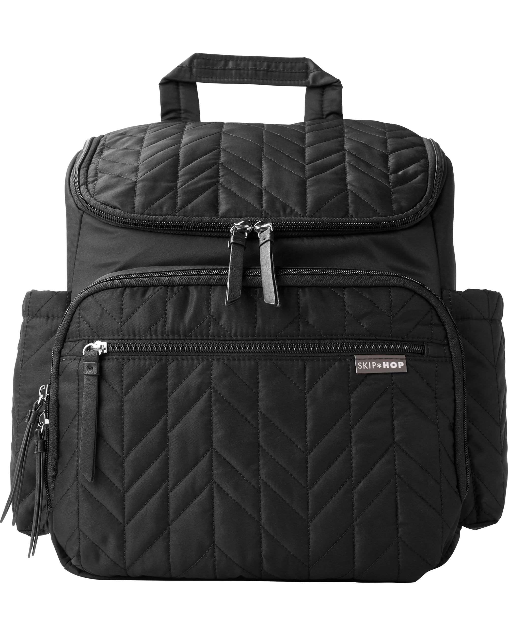 Photo 1 of Skip Hop Diaper Bag Backpack: Forma, Multi-Function Baby Travel Bag with Changing Pad & Stroller Attachment, Jet Black