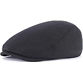 Home Prefer Men's Cotton Flat Ivy Gatsby Driving Hat Duckbill Newsboy Cap Hunting Hat Soft Stretch Fit Cabbie Golf Hat
