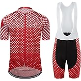 Coconut Ropamo CR Men's Cycling Jersey Set Road Bike Jersey Zipper Pocket Short Sleeves Cycling Kits Bib Shorts 3D Padded