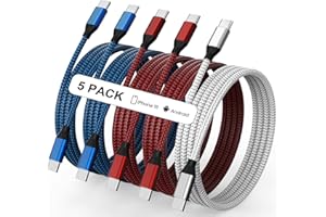 USB C to USB C Cable Nylon Braided 60W 3/3/6/6/10 FT USB Type C Fast Charging Cable for iPhone 17/17 Pro Max/Air/16/16 Plus/1
