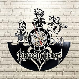 Kingdom Hearts Vinyl Record Clock Wall Art Home Decor