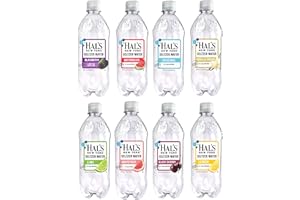 Hal's New York Seltzer Water Variety Flavor Pack, 20 ounces (24 Pack)