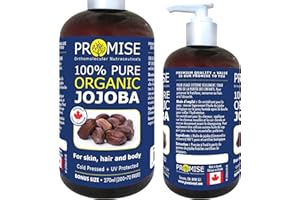 270ml (9oz) ORGANIC JOJOBA Oil 100% Pure Moisturizing Oil, skin, hair and body, Unrefined Hexane Free, Natural Cold Pressed +