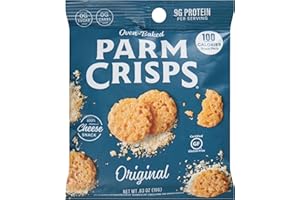 ParmCrisps – Original Cheese Parm Crisps, Made Simply with 100% REAL Parmesan Cheese, Made Simply with 100% REAL Cheese | Healthy Keto On-the-Go Snacks, Low Carb, High Protein, Gluten Free, Oven Baked, Keto-Friendly | 0.63oz (Pack of 24)