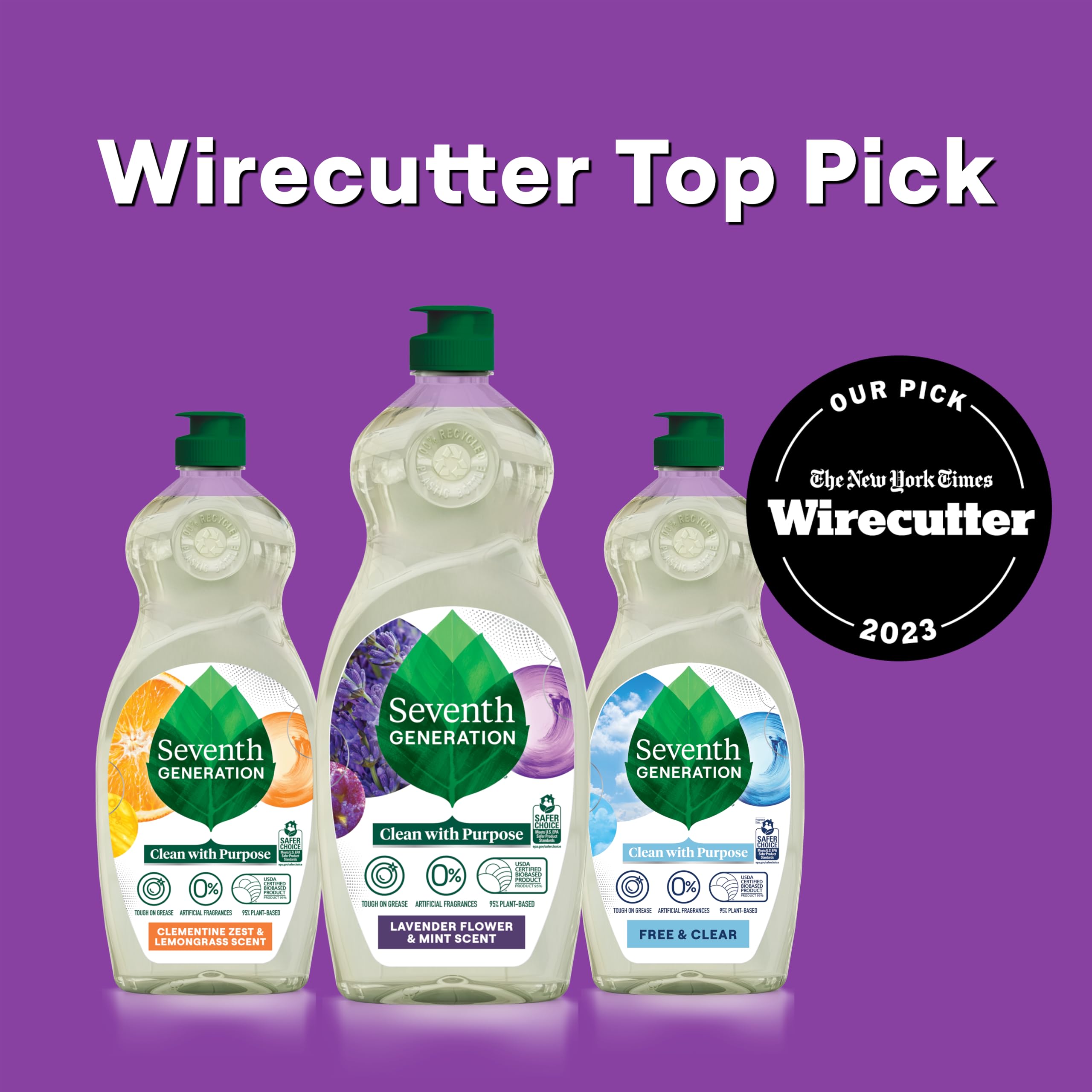 Seventh Generation Hand Dish Wash Refill, Lavender Floral & Mint, 3pk 50z