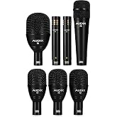 AUDIX FP7 Fusion Series 7-piece Drum Mic Kit for Kick, Snare, Toms, and Overheads with Travel Case - Black