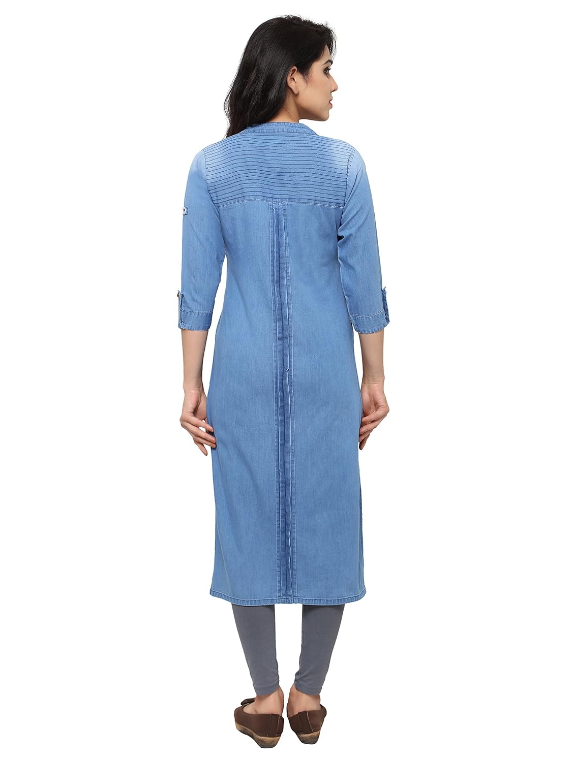 kvsfab women's denim kurti