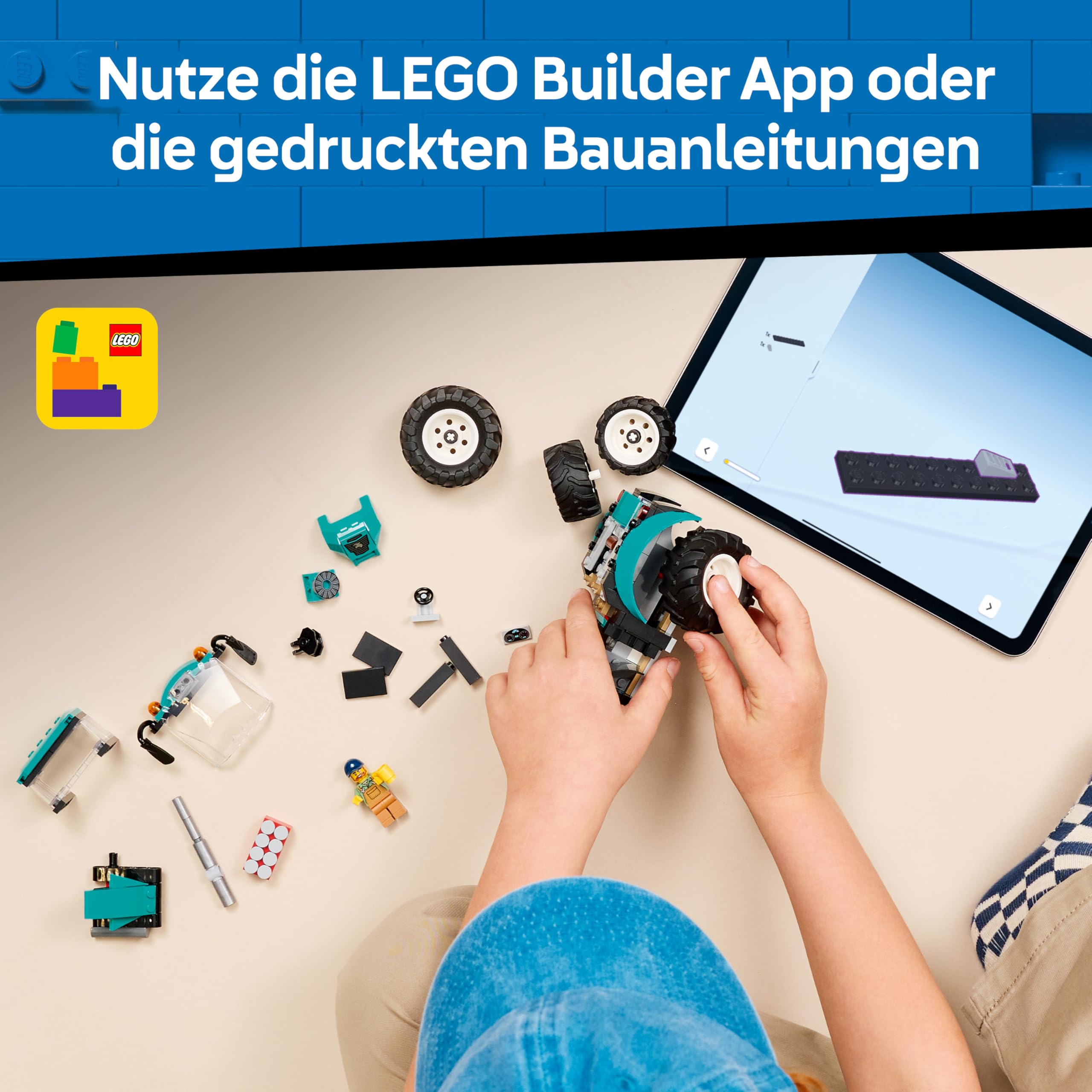 LEGO City Traktor - Spielzeug Bauernhof Fahrzeug Modellbau mit Bauern Minifigur - Geburtstagsgeschenk für Jungen ab 6 Jahren und Technikfans - 60498 6