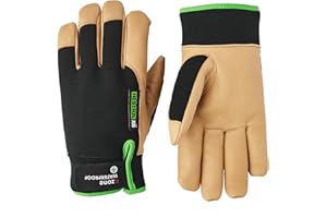 Hestra Job Kobolt CZone Winter Flex Breathable Weather-Resistant Insulated Goatskin Glove | Waterproof 5-Finger Durable Glove for Snow, Wet, and Cold Weather Jobs and Projects