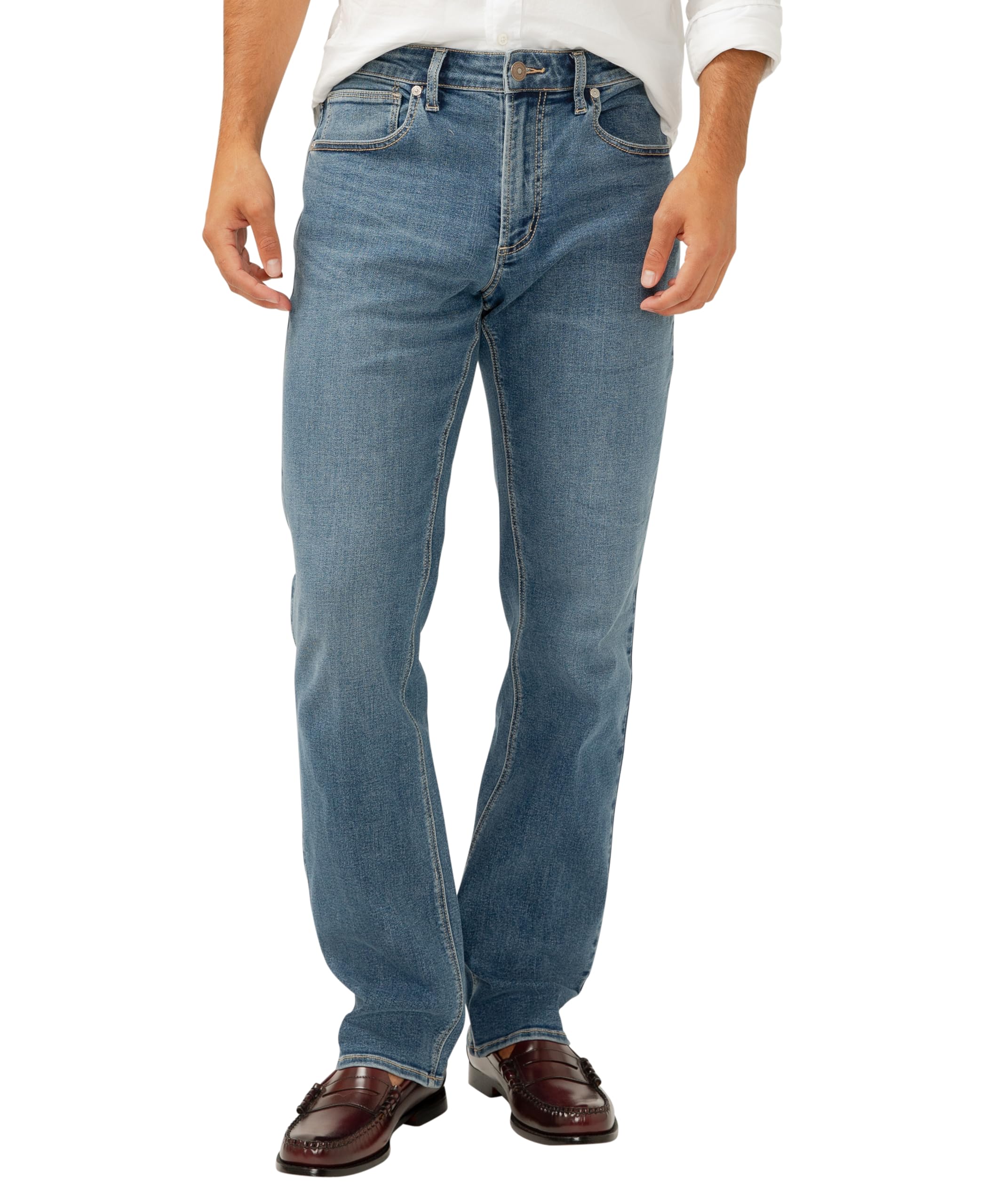 Silver Jeans Co. Men’s Grayson Classic Fit Straight Leg Jeans, Dark Indigo Wash