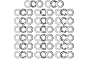 uxcell TC512 Thrust Needle Roller Bearings with Washers 5/16" Bore 3/4" OD 5/64" Thickness 20pcs