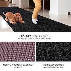 BESTVUE 6' x 76' Runner Rugs with Rubber