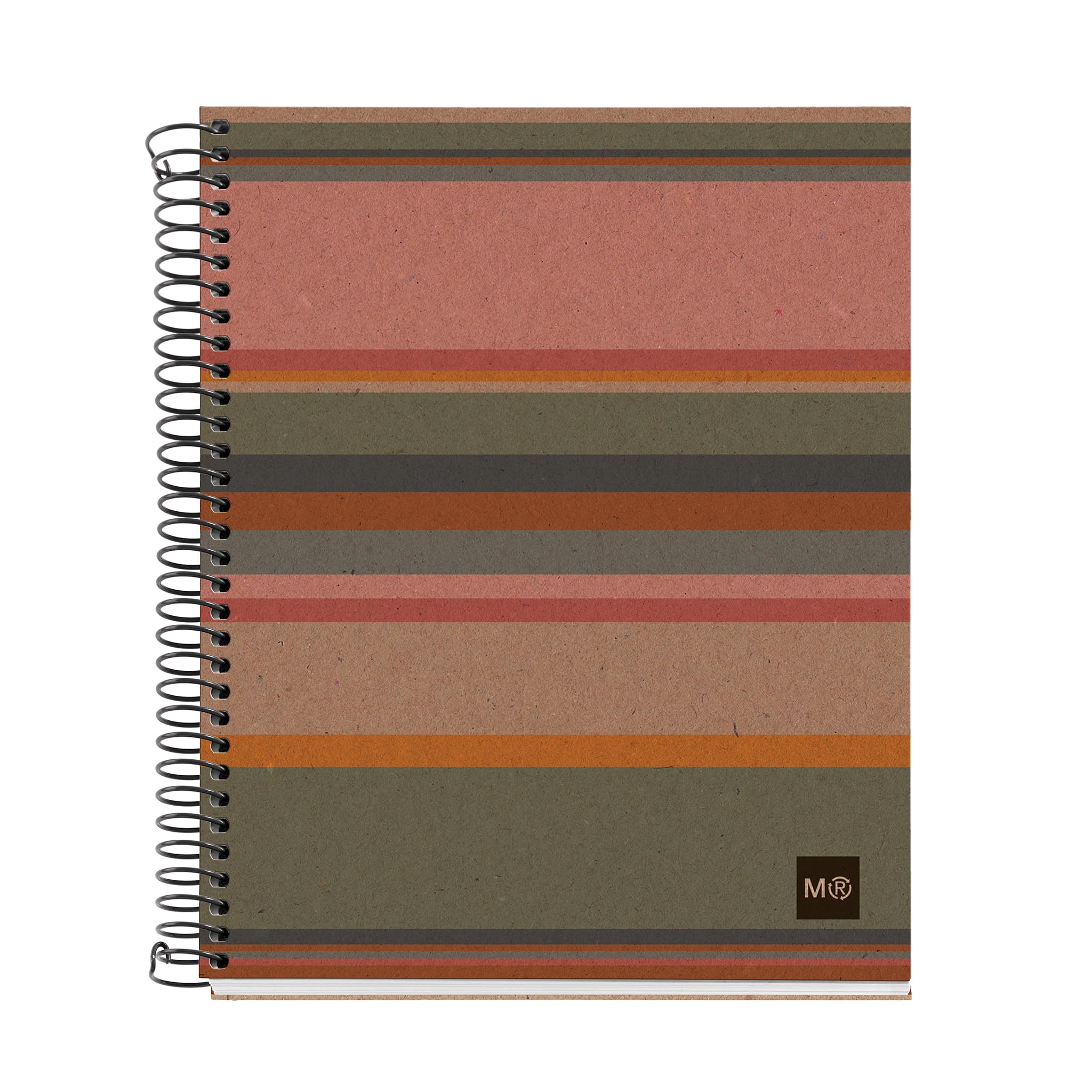 Miquelrius - Recycled A5 notebook, 120 recycled sheets of 80 g/m², plain notebook with blank sheets for drawing, lettering or sketching, recycled cover, 2 holes, lines