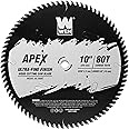 WEN BL1080C Apex 10-Inch 80-Tooth Carbide-Tipped Ultra-Fine-Finish Industrial-Grade Woodworking Saw Blade with Cool-Cut Coating, Black