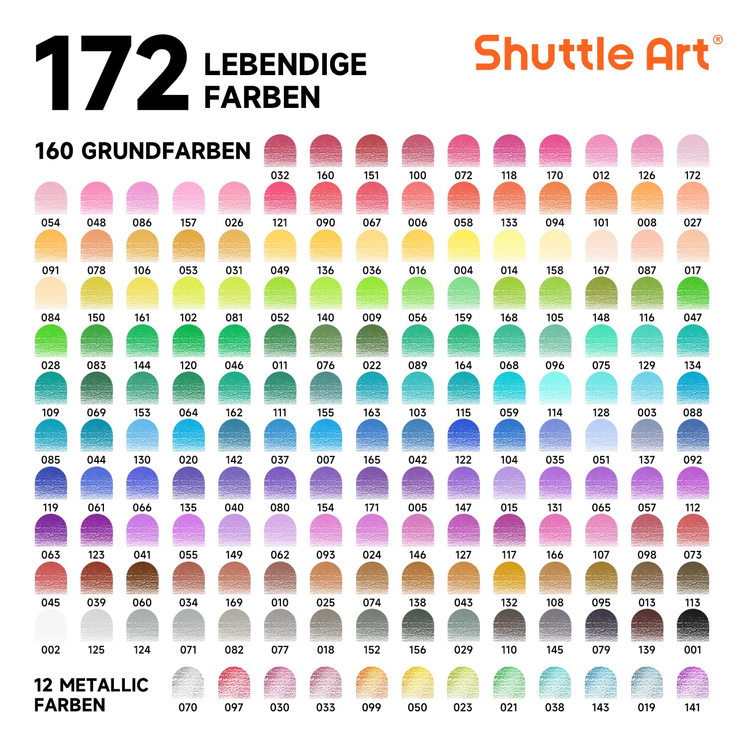 Shuttle Art 172 Buntstifte Set, Buntstifte für Erwachsene zum Malen, Färben 2