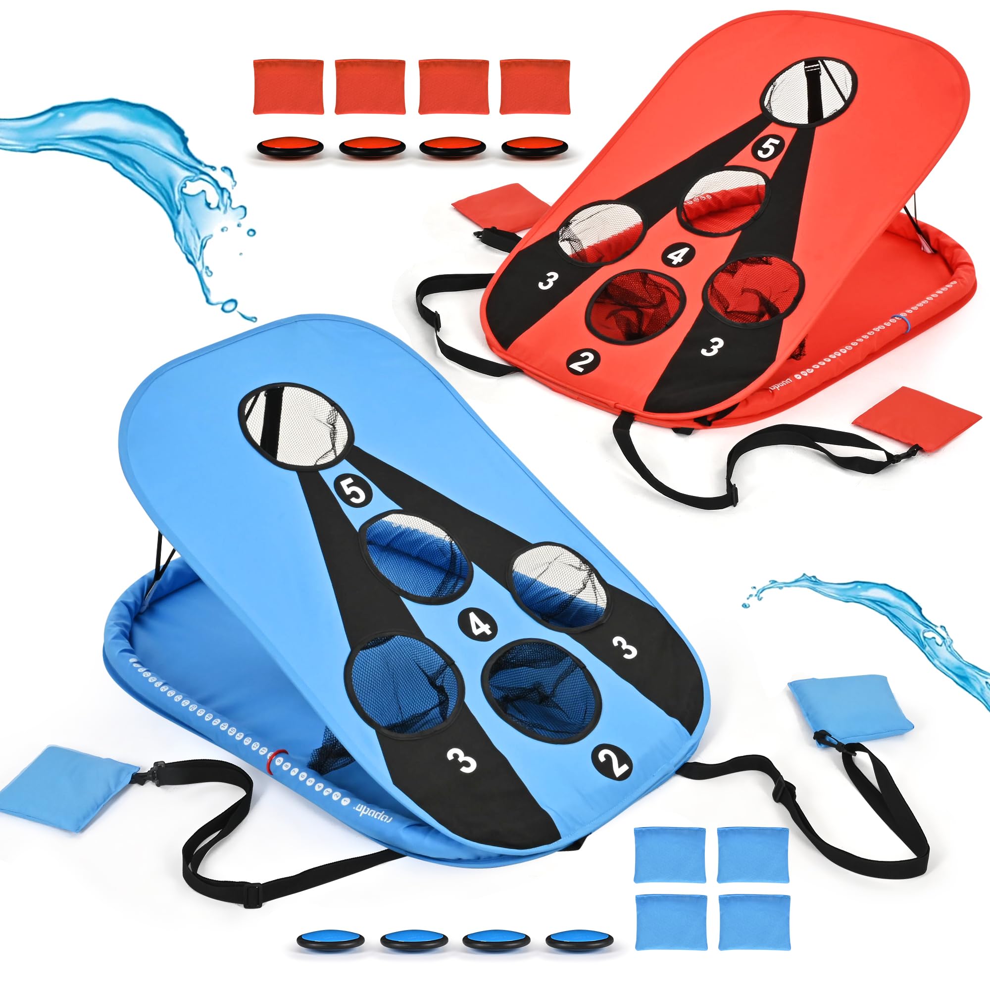 Photo 1 of ropoda Pool Cornhole Board Set, 3ft x 2ft Corn Hole Games for Adults, Cornhole Set Floating, Pool Games for Adults, Water and Land Dual-Purpose, Easy Setup, Beach Toys for Family, Beach/Lawn Toys
