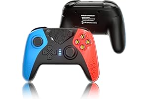 SZDILONG 2 PACK Switch Controllers,Switch Pro Controller for Nintendo Switch/Lite/OLE, With LED Keys Light, Dual Vibration, Motion Support, 6 Gyro Axis, Wake Up and Turbo Function (2 PACK) ﻿