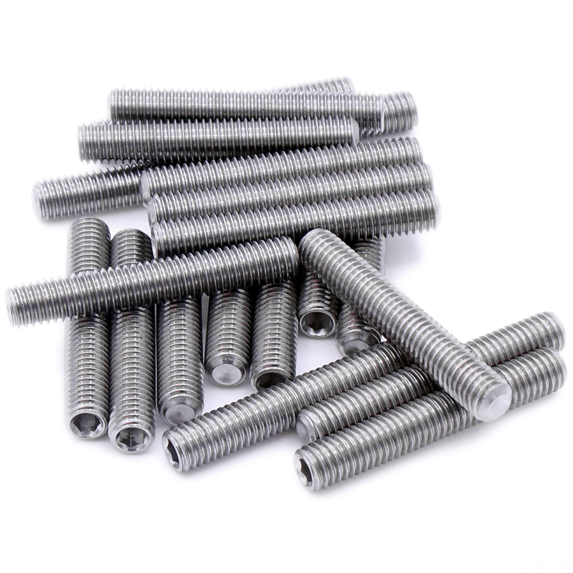 M6 (6mm x 50mm) Hex Socket Grub Screw (Cup Point) - Stainless Steel (A2) (Pack of 10)