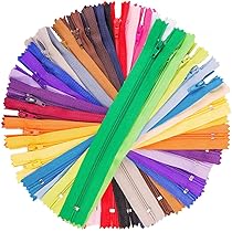 KGS Lot De 20 Fermetures éclair En Nylon De Couleurs Assorties Pour Couture Et Travaux Manuels (10,2 Cm