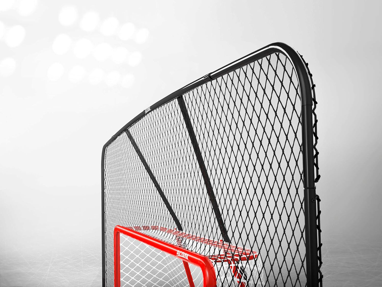 New Model Pro Backstop Net and G183 Goalkeeper Includes Heavy Duty 183 Galvanized Steel Hockey