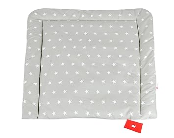 BABYLUX Wickeltischauflage Wickelauflage Baby Wickeltisch 50x70 70x70 80x70 (80 x 70 cm, 91 - Sterne (klein) Grau)