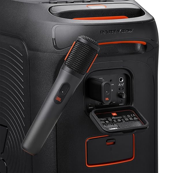 JBL PARTYBOX WIRELESS MIC – 2X DIGITAL WIRELESS MICROPHONES, RECHARGEABLE BATTERY (20HRS – 700MAH), CLEAR VOICE, CRISP SOUND, STABLE 2.4GHZ CONNECTION, COMPATIBLE WITH ALL PARTYBOX SPEAKERS (BLACK)