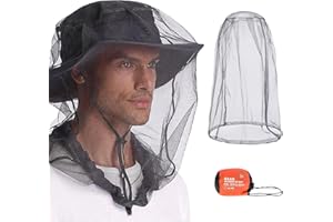 2WIN2BUY Mosquito Head Net Mesh, Mosquito Bug Face Fly Net for Head Neck Bug Netting Protecting from Mosquitoes Insect Black Fly