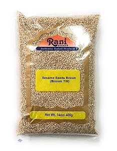 Rani Sesame Seeds Whole Raw (Till) Brown 14oz (400gm) ~ All Natural | Gluten Free Ingredients | NON-GMO | Vegan | Indian Origin