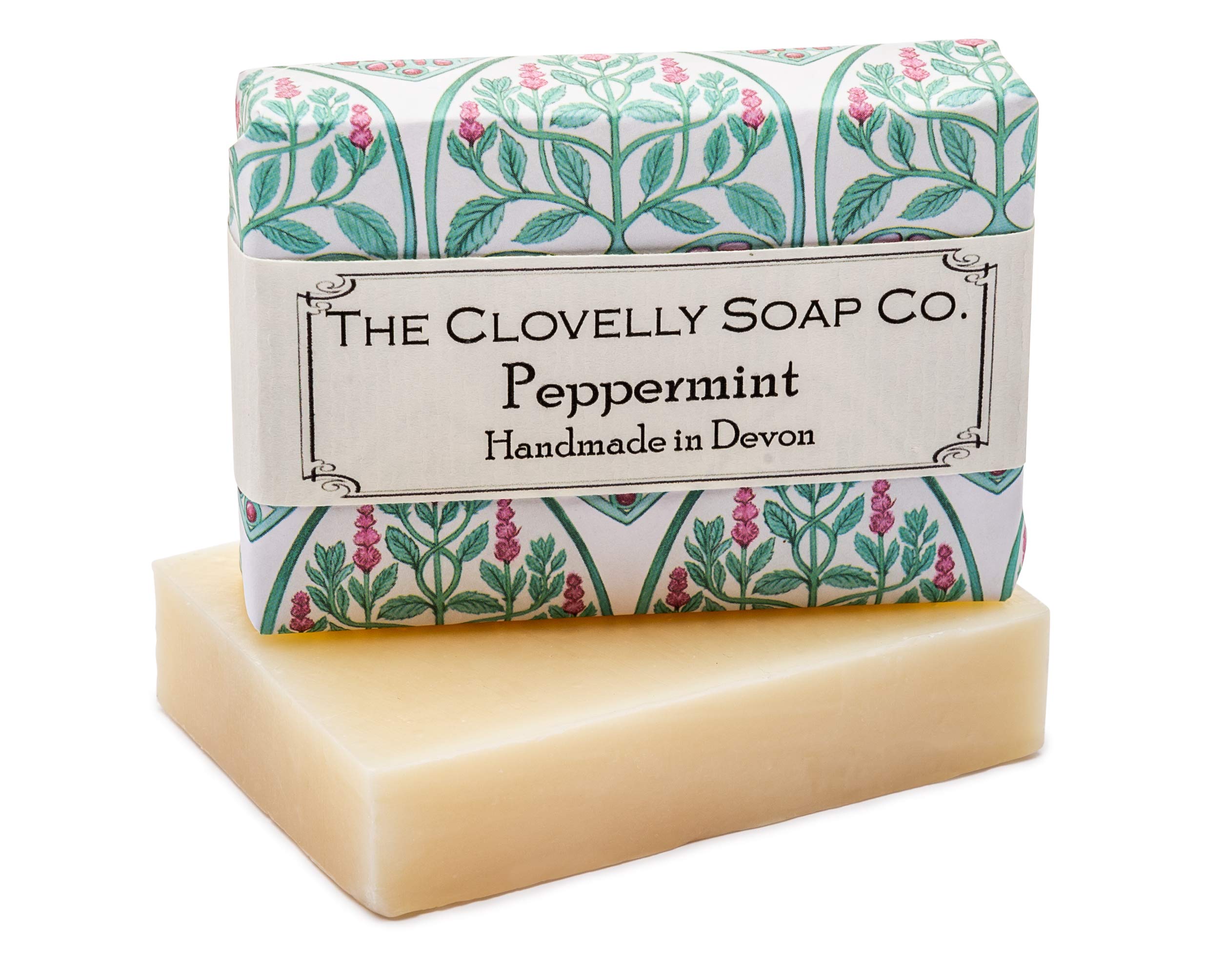 Clovelly Soap Co Natural Handmade Peppermint Soap Bar for all Skin Types 100g
