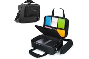 USA Gear Card Deck Storage Bag Compatible with TCG and CCG Card Games - Card Protector Bag with Padded Shoulder Strap, Customizable Interior, Weather Resistant - Fits Boxes and Loose Cards - Black