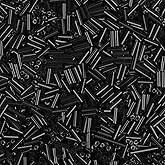 Yholin 4000pcs Black Bugle Beads Bulk -Tube Long Bead,Embroidery Beads for Jewelry Making, Bracelet,Necklaces Supplies,Craft Supplies(7x2mm)