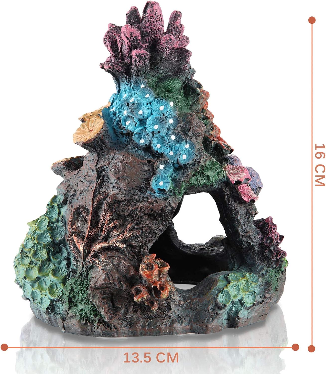 DOHAOOE Aquarium Coral Decoration Fish Tank Rock Mountain Cave Ornaments for Betta Fish, Colorful - Image 3