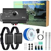 Moclever Wireless Dog Fence System &ndash; 1.2 Acre Electric Pet Containment System w/Waterproof Shock Collar, Underground 984FT Wire, Safe &amp; Adjustable Boundary for Small, Medium &amp; Large Dogs