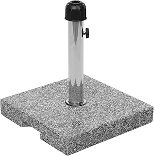Mendler Sonnenschirmständer HWC-F92, Schirmständer Schirmhalter, Granit ~ 23kg eckig grau