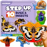 Quokka Puzzles For Toddlers 2-5 10 Insect Shapes Large 2mm Cards