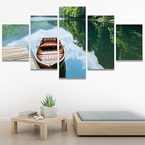 SIGNWIN 5 Panel Canvas Wall Art Modern Art...