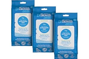 Dr. Brown's Healthy Wipes Pacifier and Bottle Wipes 40-Count, 3 Pack