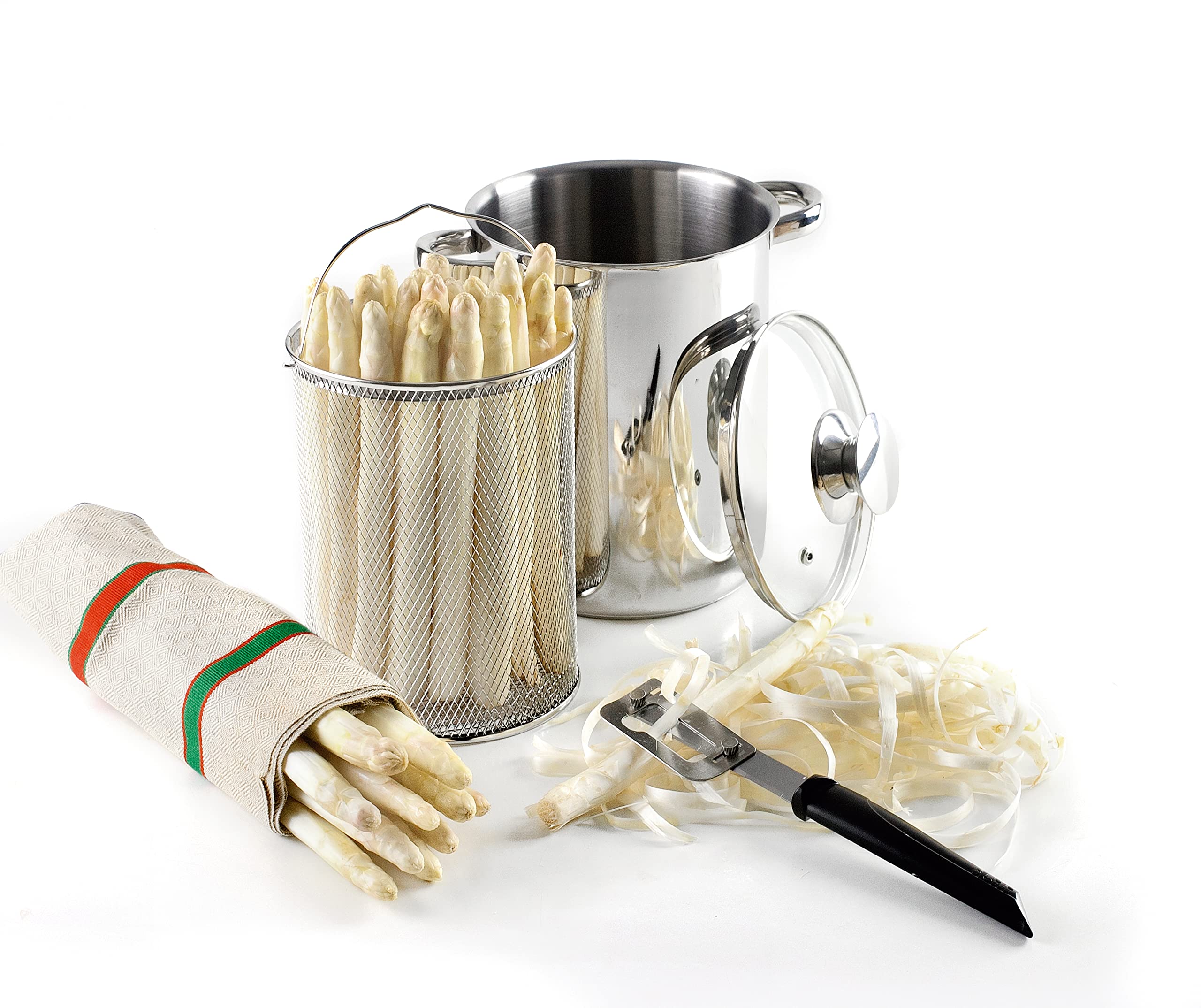 IBILI Oslo Tall Asparagus Pot, 16 cm, Stainless Steel, Suitable for Induction Hobs