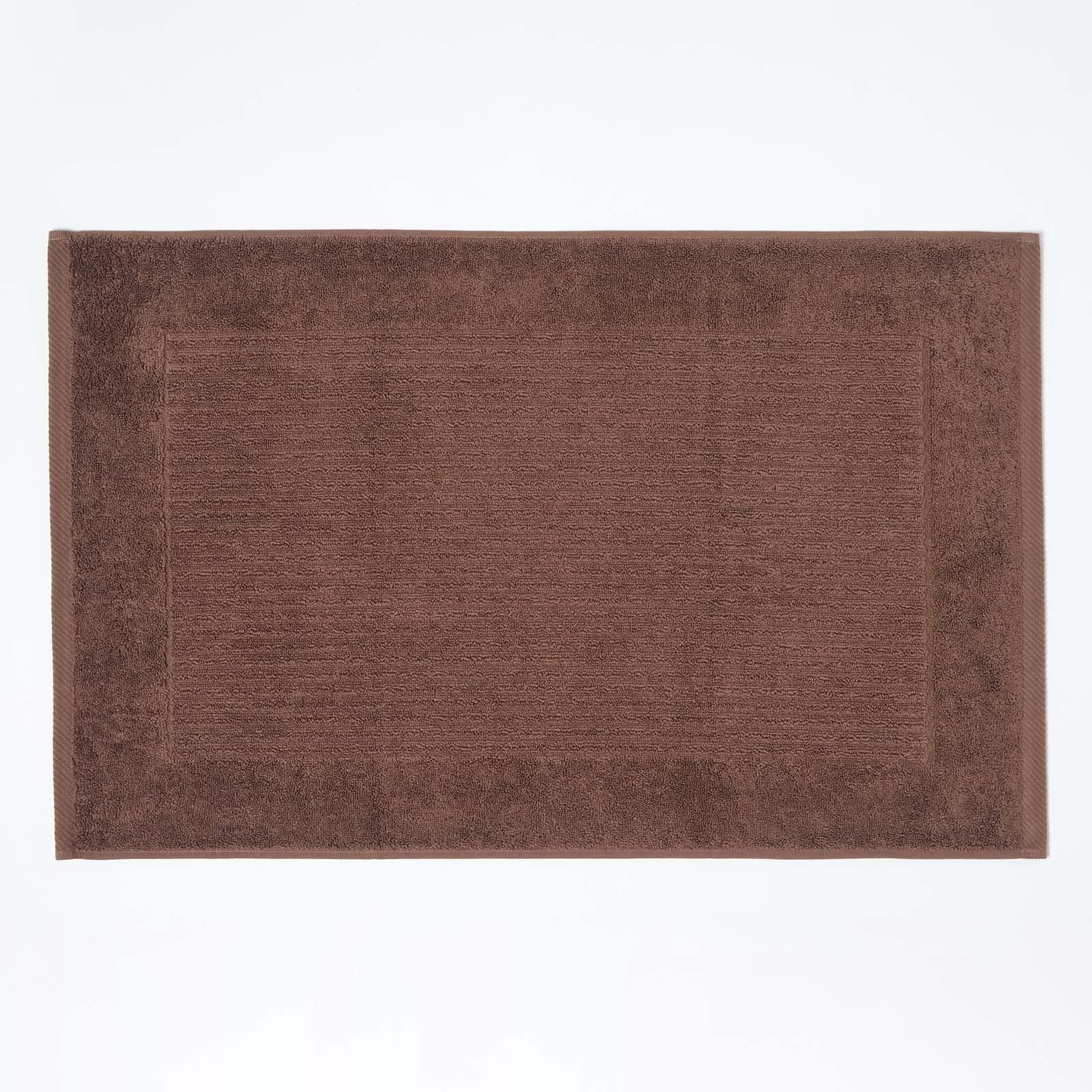 HOMESCAPES Imperial Plain Chocolate Bath Mat 50 x 80 cm - Super Soft Bathroom Mat - 100% Turkish Cotton Shower Mat โ image 1