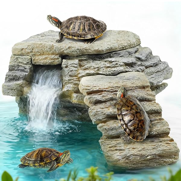 MIXJOY 130GPH TURTLE TANK FILTER, ULTRA-QUIET TURTLE FILTER...