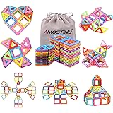 Magnetic Blocks Building Set for Kids, Magnetic Tiles Educational Building Construction Toys by idoot for Boys and Girls with Storage Bag - 56pcs