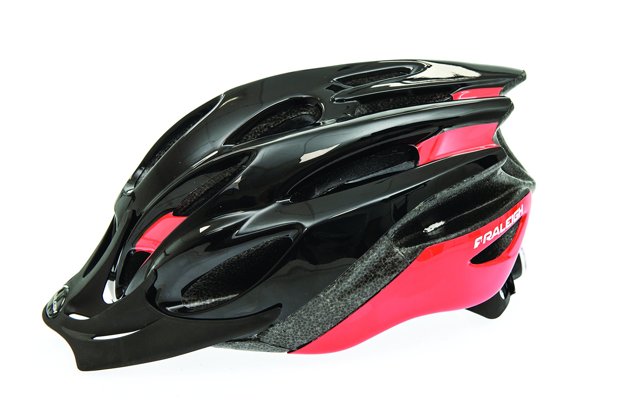 Raleigh - CSH1134L - Mission Evo Lightweight Adjustable Unisex Cycling Helmet Size 58-61cm in Black and Red