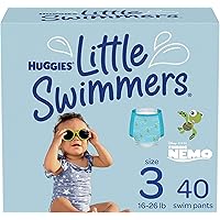 Huggies Little Swimmers Swim Diapers Disposable Swim Pants, Size 3 Small, 40 Ct